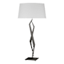 Hubbardton Forge Facet 34" Tall Buffet Table Lamp Natural Iron / Natural Anna