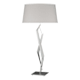 Hubbardton Forge Facet 34" Tall Buffet Table Lamp Vintage Platinum / Flax