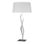 Hubbardton Forge Facet 34" Tall Buffet Table Lamp Vintage Platinum / Natural Anna