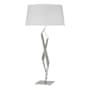 Hubbardton Forge Facet 34" Tall Buffet Table Lamp Sterling / Natural Anna
