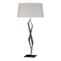Hubbardton Forge Facet 34" Tall Buffet Table Lamp Oil Rubbed Bronze / Flax