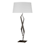 Hubbardton Forge Facet 34" Tall Buffet Table Lamp Oil Rubbed Bronze / Natural Anna