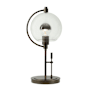 Hubbardton Forge Pluto 20" Tall Buffet Table Lamp Bronze / Clear