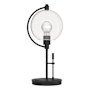 Hubbardton Forge Pluto 20" Tall Buffet Table Lamp Black / Clear