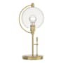 Hubbardton Forge Pluto 20" Tall Buffet Table Lamp Modern Brass / Clear Glass