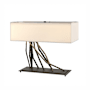 Hubbardton Forge Brindille 2 Light 17" Tall Novelty Table Lamp with Customizable Fabric Shade Black / Natural Anna