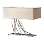 Hubbardton Forge Brindille 2 Light 17" Tall Novelty Table Lamp with Customizable Fabric Shade Vintage Platinum / Natural Anna