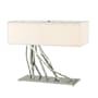 Hubbardton Forge Brindille 2 Light 17" Tall Novelty Table Lamp with Customizable Fabric Shade Sterling / Natural Anna