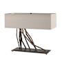 Hubbardton Forge Brindille 2 Light 17" Tall Novelty Table Lamp with Customizable Fabric Shade Oil Rubbed Bronze / Flax