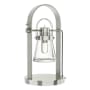 Hubbardton Forge Erlenmeyer 20" Tall Accent Table Lamp Sterling / Clear Glass
