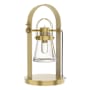 Hubbardton Forge Erlenmeyer 20" Tall Accent Table Lamp Modern Brass / Clear Glass