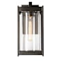 Hubbardton Forge Cela 14" Tall Outdoor Wall Sconce Coastal Oil Rubbed Bronze / Clear