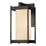Hubbardton Forge Cela 14" Tall Outdoor Wall Sconce Coastal Black / Opal