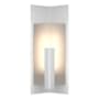 Hubbardton Forge Summit 19" Tall Outdoor Wall Sconce White / Frosted