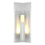 Hubbardton Forge Summit 19" Tall Outdoor Wall Sconce White / Clear