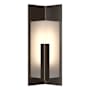 Hubbardton Forge Summit 19" Tall Outdoor Wall Sconce Oil Rubbed Bronze / Frosted