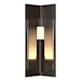 Hubbardton Forge Summit 19" Tall Outdoor Wall Sconce Oil Rubbed Bronze / Clear