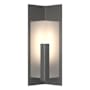 Hubbardton Forge Summit 19" Tall Outdoor Wall Sconce Natural Iron / Frosted