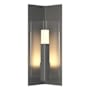 Hubbardton Forge Summit 19" Tall Outdoor Wall Sconce Natural Iron / Clear