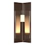 Hubbardton Forge Summit 19" Tall Outdoor Wall Sconce Coastal Bronze / Clear