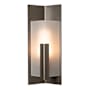 Hubbardton Forge Summit 19" Tall Outdoor Wall Sconce Coastal Dark Smoke / Frosted
