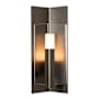 Hubbardton Forge Summit 19" Tall Outdoor Wall Sconce Coastal Dark Smoke / Clear