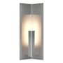 Hubbardton Forge Summit 19" Tall Outdoor Wall Sconce Coastal Burnished Steel / Frosted