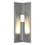 Hubbardton Forge Summit 19" Tall Outdoor Wall Sconce Coastal Burnished Steel / Clear