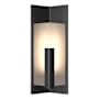 Hubbardton Forge Summit 19" Tall Outdoor Wall Sconce Coastal Black / Frosted
