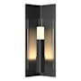 Hubbardton Forge Summit 19" Tall Outdoor Wall Sconce Coastal Black / Clear