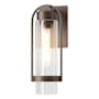 Hubbardton Forge Alcove 16" Tall Outdoor Wall Sconce Coastal Bronze / Clear
