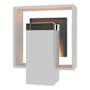 Hubbardton Forge Shadow Box 9" Tall Outdoor Wall Sconce Coastal White / Slate / Clear