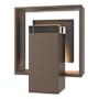 Hubbardton Forge Shadow Box 9" Tall Outdoor Wall Sconce Coastal Bronze / Slate / Clear