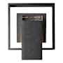 Hubbardton Forge Shadow Box 9" Tall Outdoor Wall Sconce Coastal Black / Slate / Clear