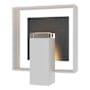 Hubbardton Forge Shadow Box 12" Tall Outdoor Wall Sconce Coastal White / Slate / Clear