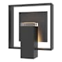 Hubbardton Forge Shadow Box 12" Tall Outdoor Wall Sconce Coastal Black / Slate / Clear