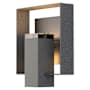 Hubbardton Forge Shadow Box 12" Tall Outdoor Wall Sconce Coastal Natural Iron / Coastal Black / Clear