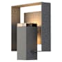 Hubbardton Forge Shadow Box 12" Tall Outdoor Wall Sconce Coastal Natural Iron / Coast Natural Iron / Clear