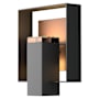 Hubbardton Forge Shadow Box 12" Tall Outdoor Wall Sconce Coastal Black / Coastal Bronze / Clear