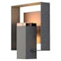 Hubbardton Forge Shadow Box 12" Tall Outdoor Wall Sconce Coastal Natural Iron / Coastal Bronze / Clear