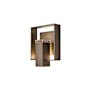 Hubbardton Forge Shadow Box 12" Tall Outdoor Wall Sconce Coastal Bronze / Coastal Bronze / Clear