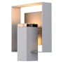 Hubbardton Forge Shadow Box 12" Tall Outdoor Wall Sconce Coastal Burnished Steel / Coast Dark Smoke / Clear