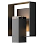 Hubbardton Forge Shadow Box 12" Tall Outdoor Wall Sconce Coastal Black / Coastal Oil Rubbed Bronze / Clear