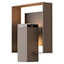 Hubbardton Forge Shadow Box 12" Tall Outdoor Wall Sconce Coastal Bronze / Coastal Oil Rubbed Bronze / Clear