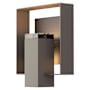 Hubbardton Forge Shadow Box 12" Tall Outdoor Wall Sconce Coast Dark Smoke / Coast Oil Rubbed Bronze / Clear