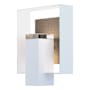 Hubbardton Forge Shadow Box 12" Tall Outdoor Wall Sconce Coastal White / Coastal Natural Iron / Clear Glass