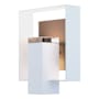Hubbardton Forge Shadow Box 12" Tall Outdoor Wall Sconce Coastal White / Coastal Bronze / Clear Glass