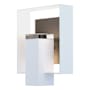 Hubbardton Forge Shadow Box 12" Tall Outdoor Wall Sconce Coastal White / Coastal Oil Rubbed Bronze / Clear