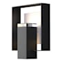Hubbardton Forge Shadow Box 12" Tall Outdoor Wall Sconce Coastal Black / Coastal White / Clear Glass