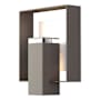 Hubbardton Forge Shadow Box 12" Tall Outdoor Wall Sconce Coastal Dark Smoke / Coastal White / Clear Glass